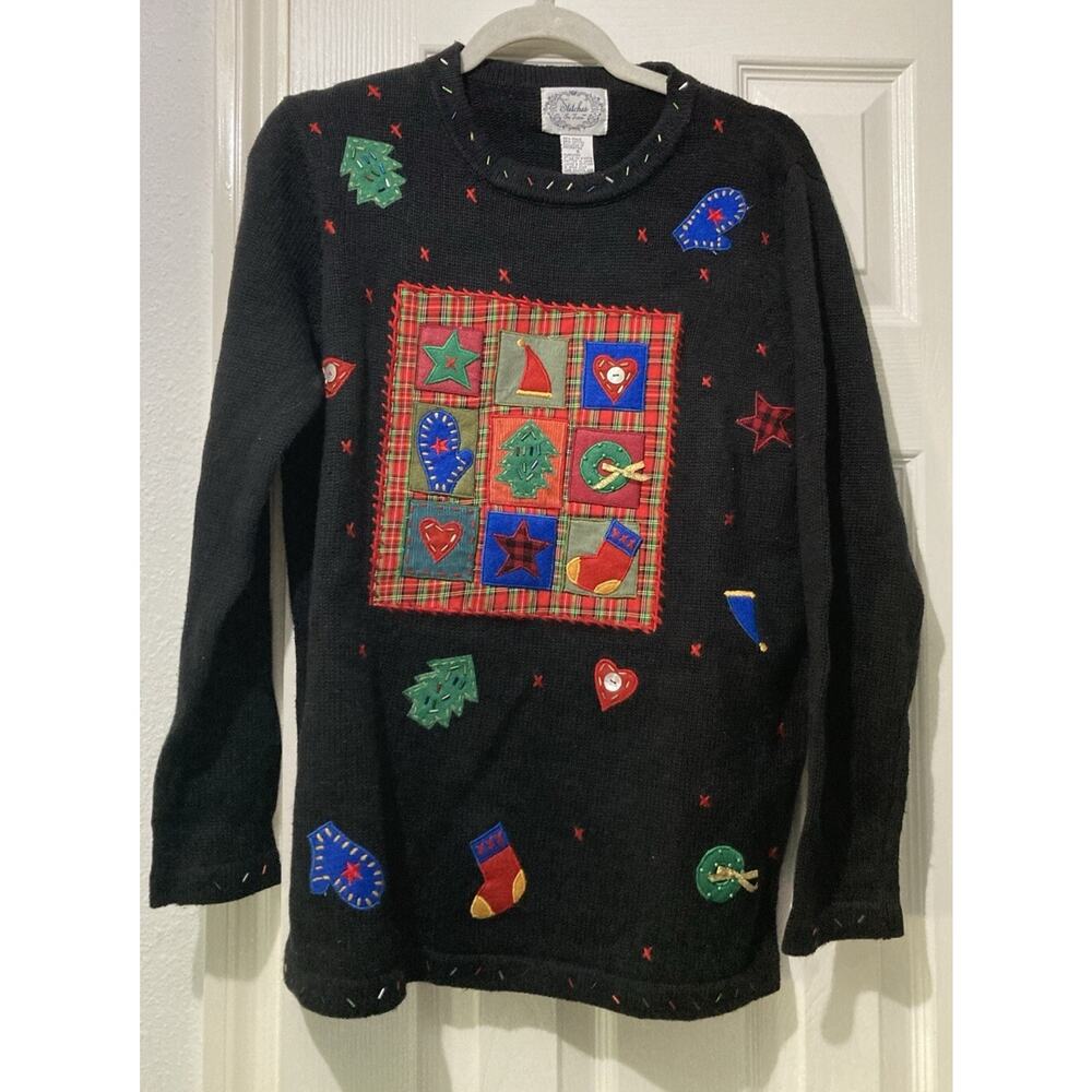 Stitches In Time Size Small Christmas Sweater Pullover NWT Beaded Embroidered